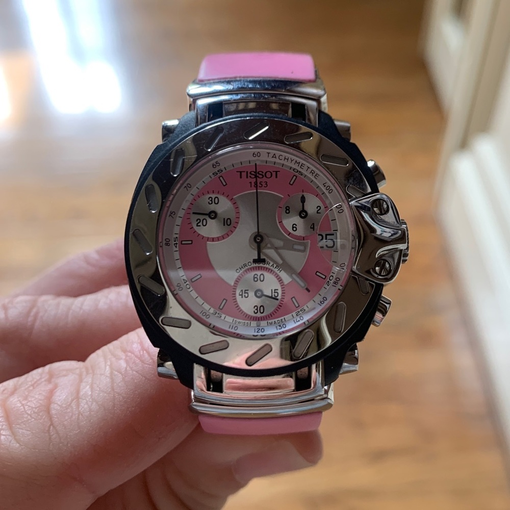 Pink Tissot watch
